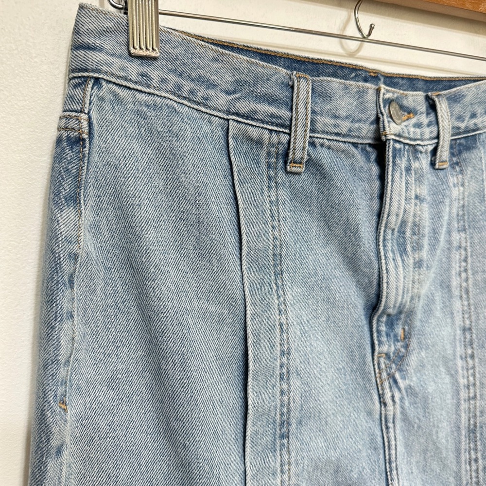 Etica Ingrid Side Slit Denim Maxi Skirt Womens 28 Light Blue Jean Organic Cotton - Picture 6 of 10